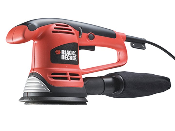 Negro + Decker Lijadora KA191EK Portátil 480W, Lijadora Orbital Naranja/Negro 5MM, 2,5MM, Power Alterna, 480W, 12
