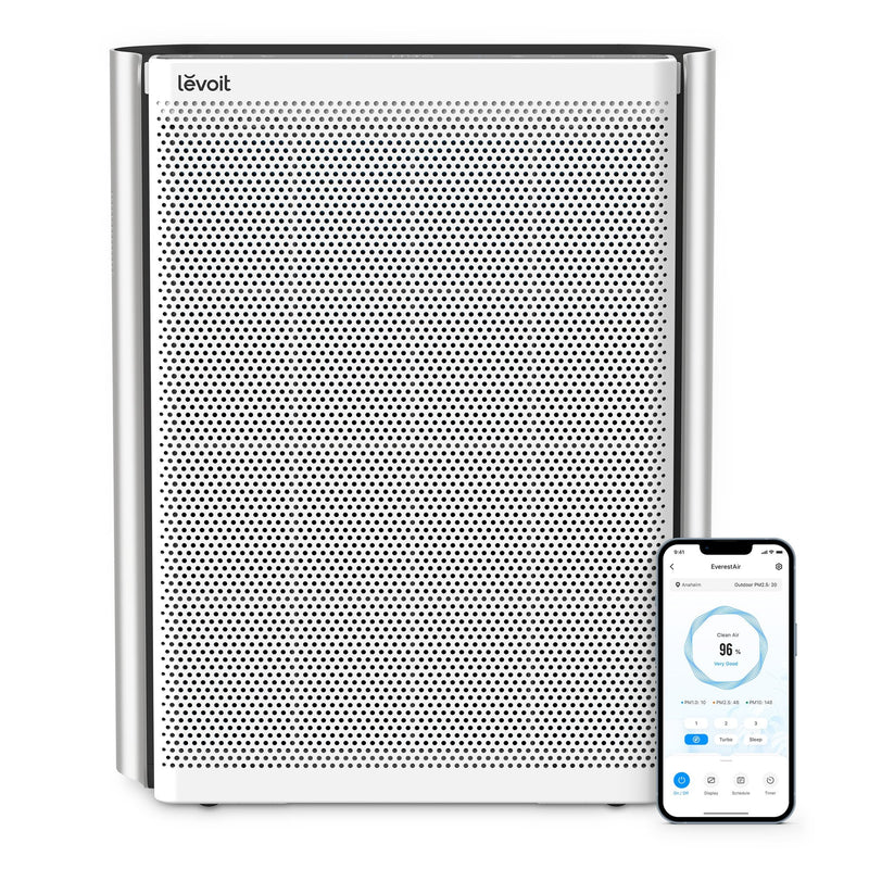 Levoit Purifier Air Apto Alérgicos, Habitaciones Large With Prefiltro Washable Cadr 612M³/H, Monitor Cal