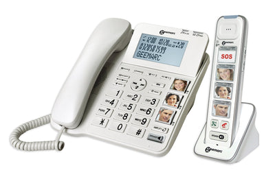 Geemarc Phone Telecom Combi-photo 295 Dect/Analógico Identificador Llamadas White — image 1