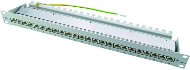 Telegärtner Patch Panel 19 MPP24-HS K CAT.6A Geschirmt 1HE Black