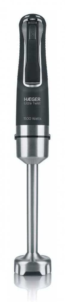 Haeger Blender Mano Ultra Twist 1500W Cuchilla Triple Titanio Steel Inoxidable Black