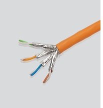 Elmat S/FTP 2X(4X2XAWG23) 1200MHZ, 100M Network Cable Orange CAT.7 S/FTP (s-STP)