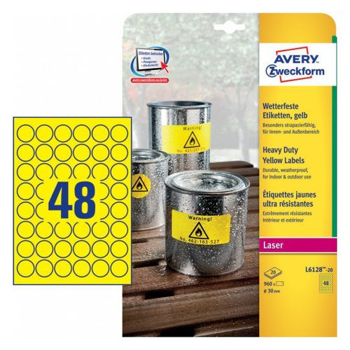 Avery Zweckform Resistant a Intemperie Folienetiketten 30,0 X 30,0MM — image 1
