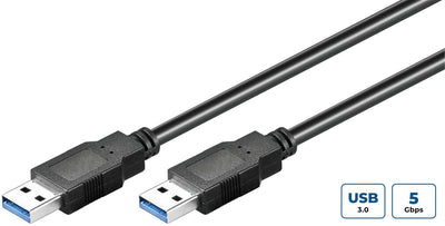 Microconnect USB3.0AA2B USB Cable USB 3.2 Gen 1 (3.1 Gen 1) 2M USB a Black — image 1