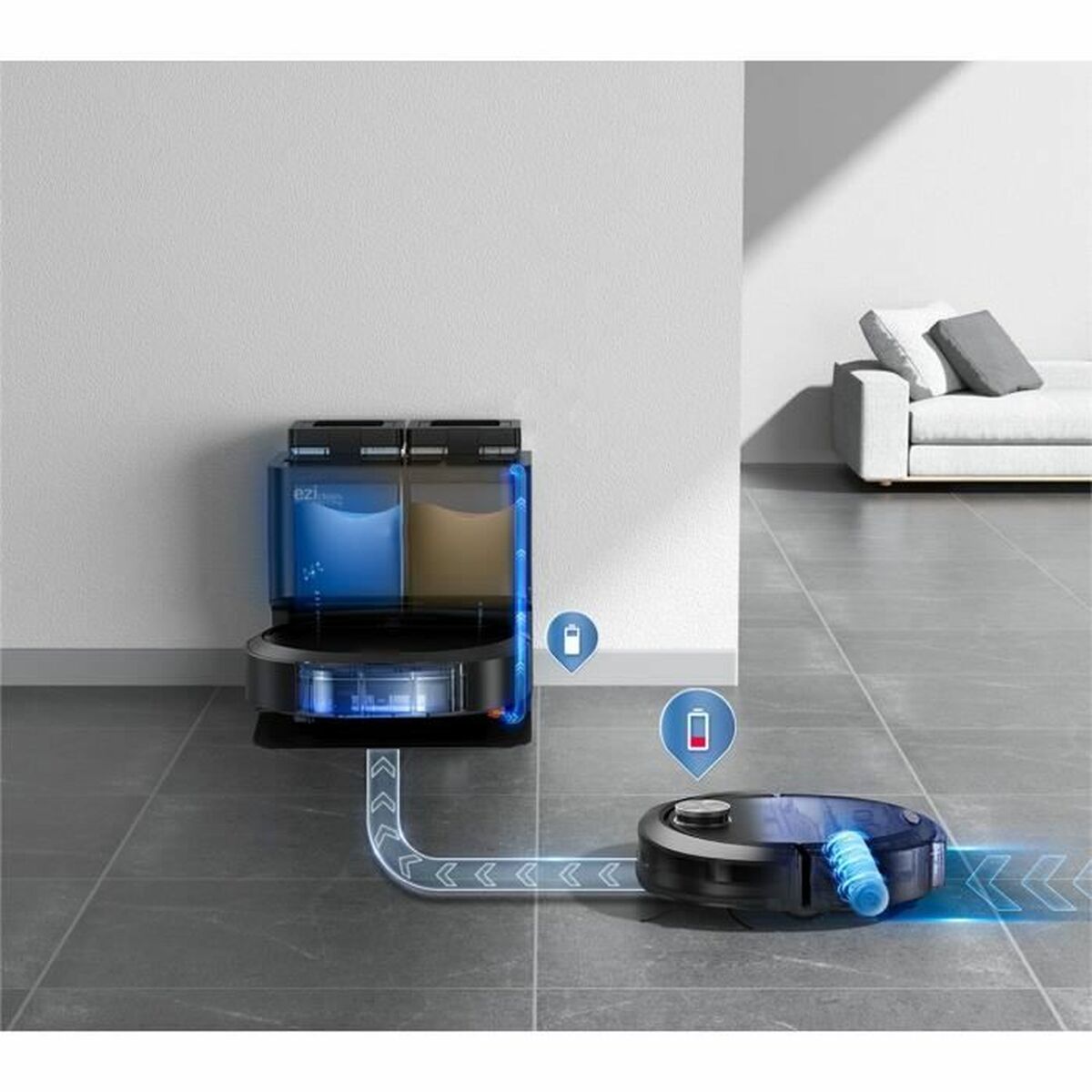 Eziclean Robot Vacuum Cleaner Eziclean All In One Z10 Plus
