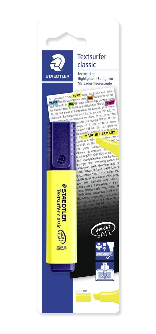Staedtler Textsurfer Classic 364 Marcador Fluorescent - Punta Biselada 1 - 5MM Aprox - Secado Fast - Colour Ye — image 1