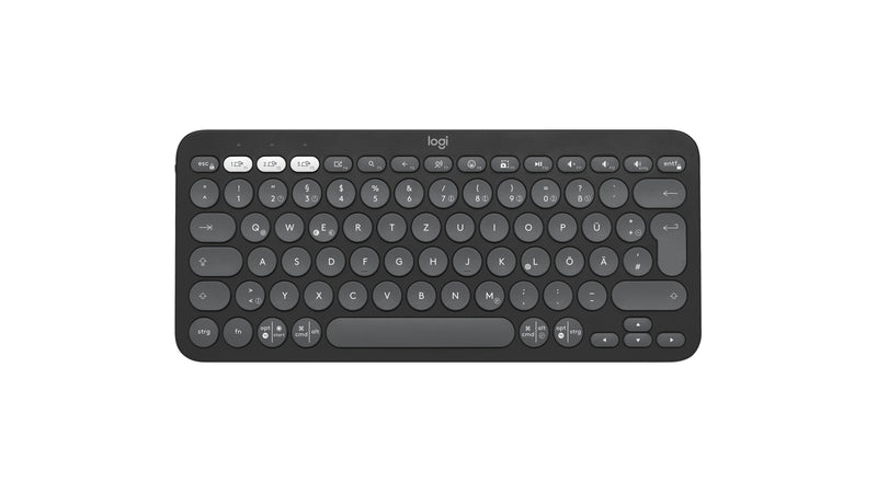 Logitech Keyboard German Pebble Keys 2 K380S RF Wireless + Bluetooth Qwertz Graphite