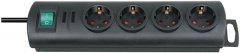 Brennenstuhl Primera-line 4 Salidas AC Black 1,5M