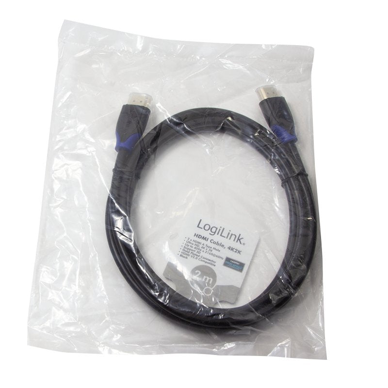 Logilink Cable 4K HDMI High Speed With Ethernet 4K2K/60HZ 2M Black