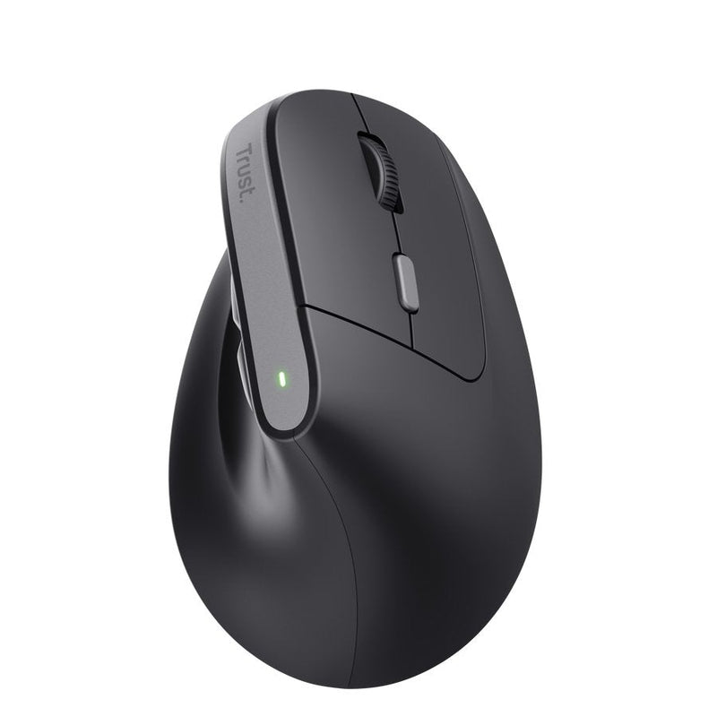 Trust Mouse Yuno Vertical Wireless - Ergonómico - Rechargeable - Black