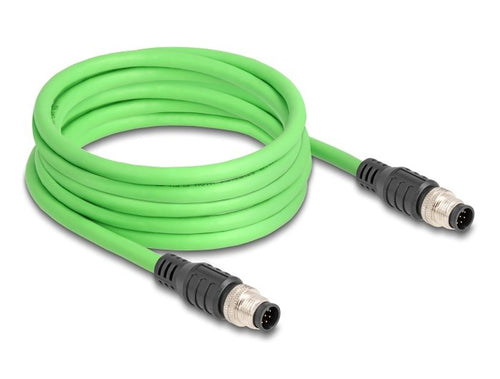 Delock 80412 Cable M12 Codificado a 8 Pin Male a Male Pur (tpu) 2M — image 1