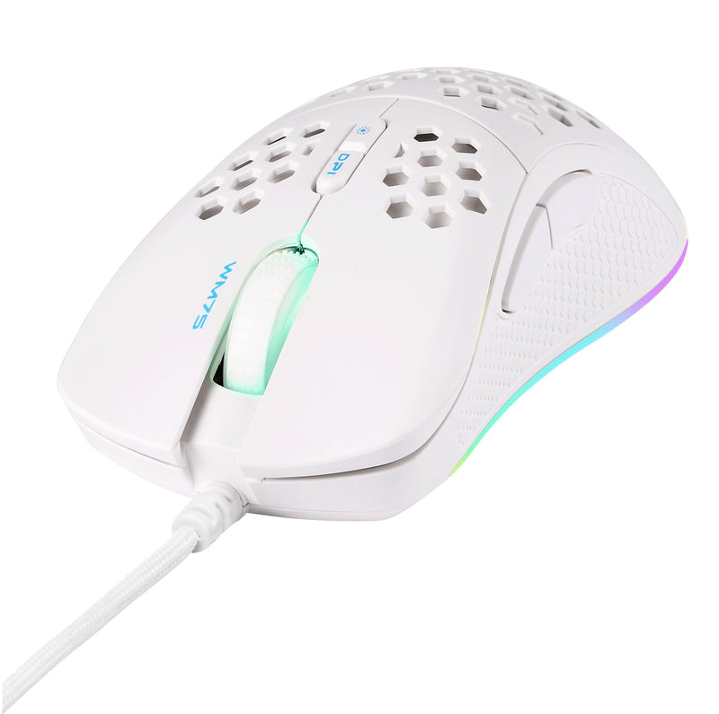 Deltaco Mouse Gaming WM75 Usb, Rgb, White
