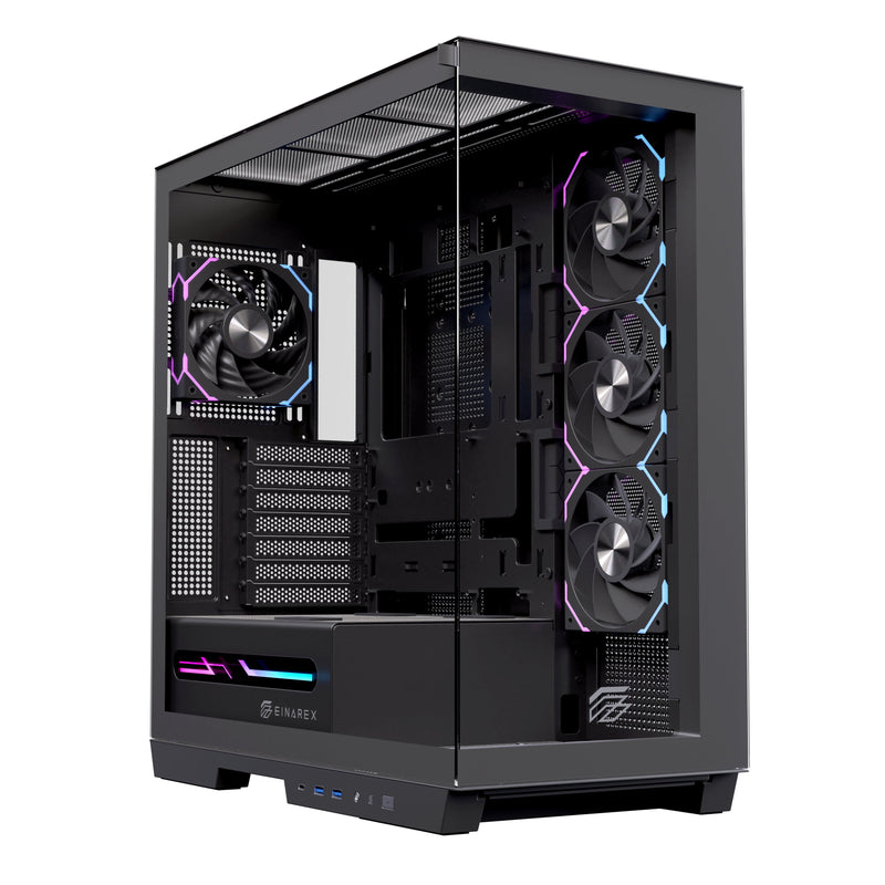 Einarex PC Case ATX Semitorre Z1K RGB C-templado Black EXCS-ZE-10KR-B