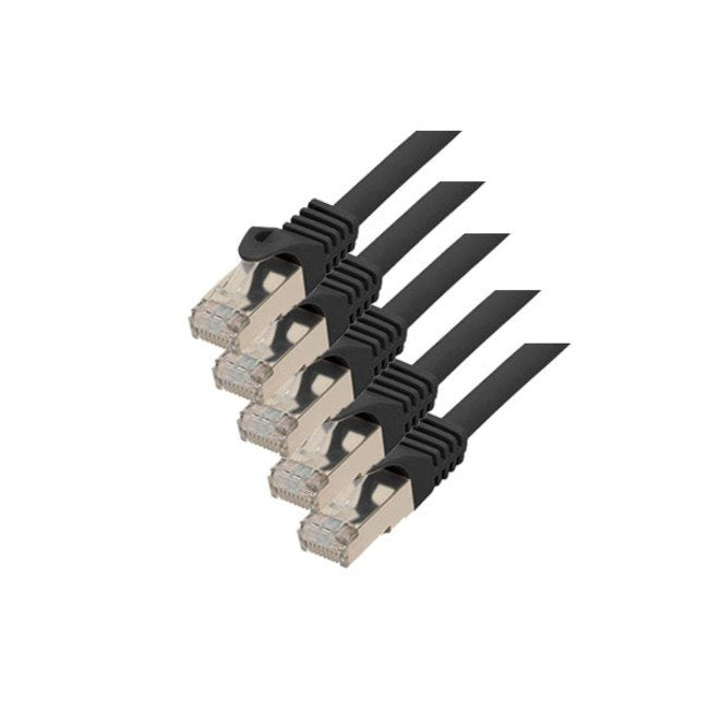 S-conn RJ45-RJ45, M-m, 5M Network Cable Black CAT.7 S/FTP (s-STP)