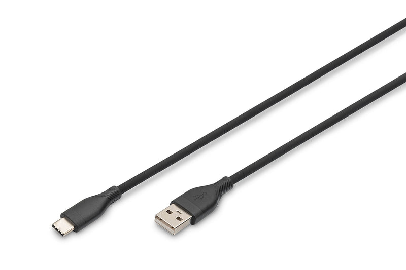 Cable Connection Silicone USB-A - Usb-c, USB 2.0 60W, 0,5M Black