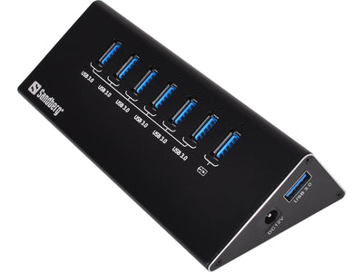 Sandberg USB 3.0 Hub 7 Ports With Protection Sobrecarga USB Cable 3.0 1M And Power Supply 230V Included — image 1