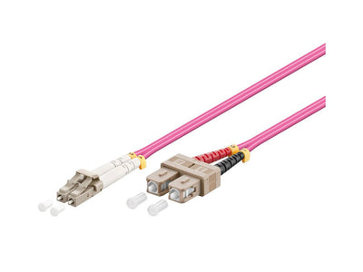 Cable Alcasa 0.5M Lc/Sc Fibre Optic 0,5M OM4 Violet — image 1