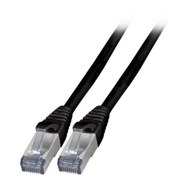 Efb RJ45 Network Cable CAT.6A S FTP Tpe, 6KV Black 1M