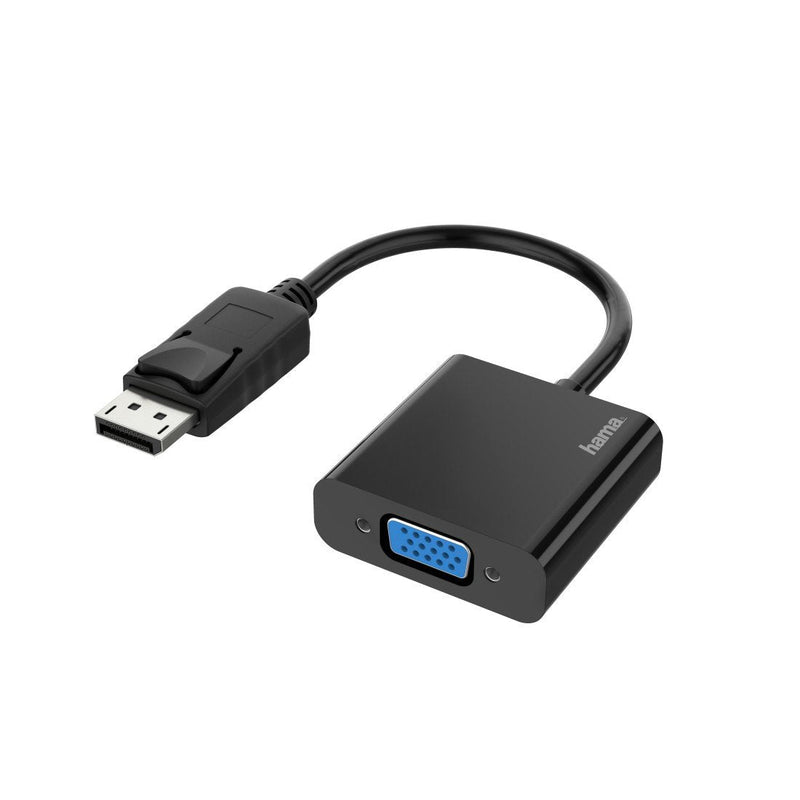 Hama Essential Adapter Video - Full HD - Cable 0.15M - DisplayPort Male - VGA Female - Black