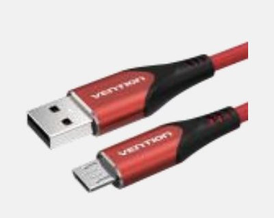 Vention USB Cable 2.0 Coarg USB Male Microusb Male Up To 60W 480Mbps 1.5M Red — image 1