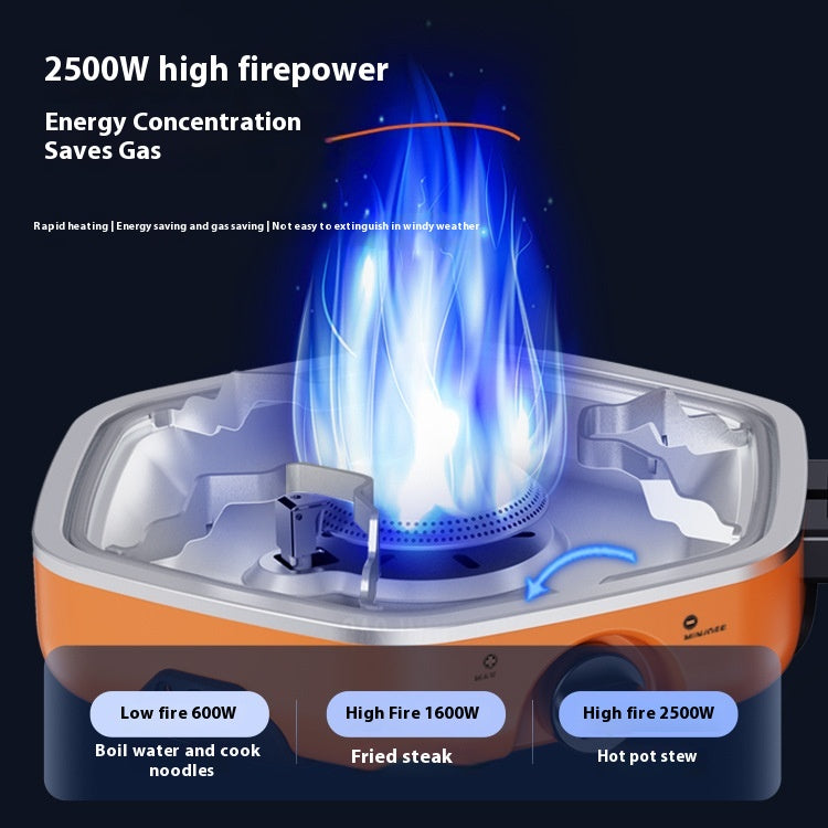 Outdoor Portable Gas Stove Portable Double-headed Folding Camping Stove