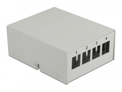Delock Keystone Patchpanel 4 Port Grey — image 1