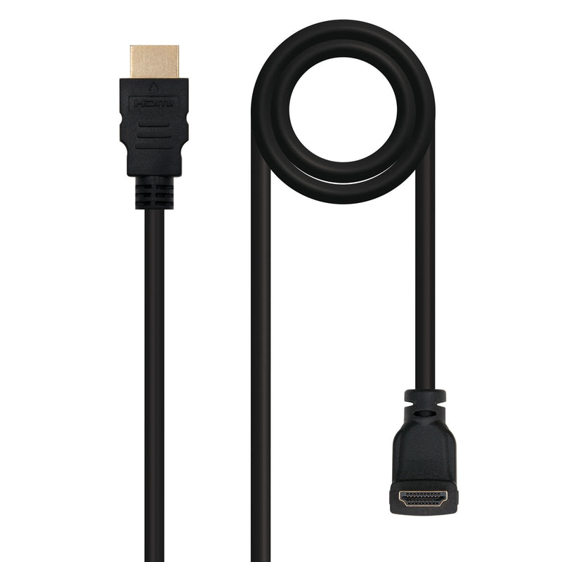 Nanocable HDMI Cable V1.4 Acodado Male a HDMI V1.4 Male 1.80M - High Speed - Black