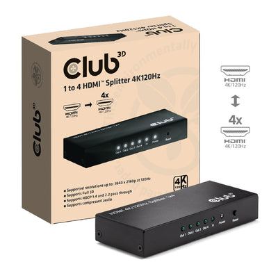 CLUB3D HDMI Splitter 1 Eingang - 4 Salidas 4K120HZ UHD Retail — image 1