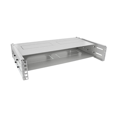 Inline Rack Foldable 19, 2U, 24-40CM Depth With Cover Grey — image 1