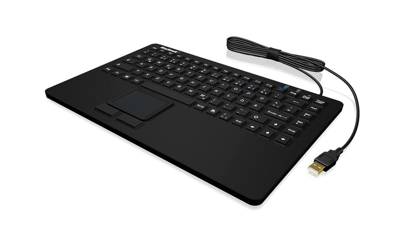 Keysonic KSK-5230 In Silicone Keyboard With Touchpad Water Resistant Antimicrobial Intustry Antifungal