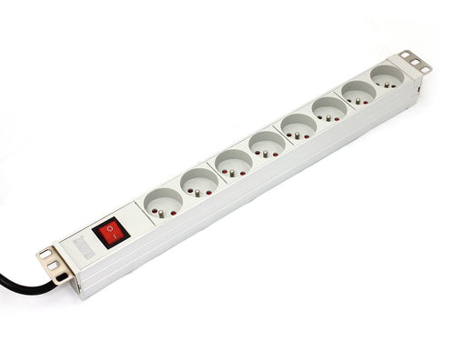 Digitus A-19-STRIP-2-IMP Unit Distribución Energía (pdu) 1U White 8 Salidas AC — image 1