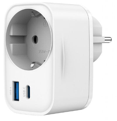 Gembird Fast Charger USB 2 Ports With Socket Ca Paso 20W White — image 1