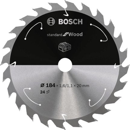 Bosch Hoja Saw Circular Professional Standard Wood Ø 184MM, Orificio 24Z 20MM, Sierras Circulares Portát