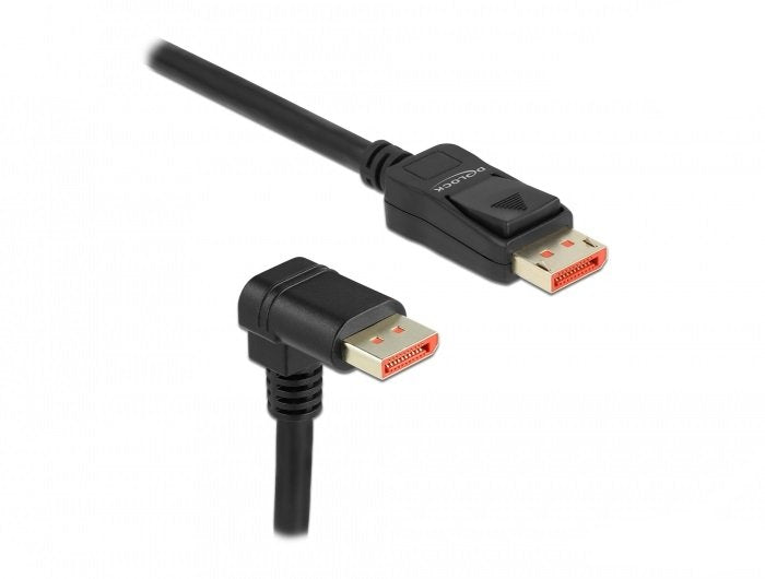 Delock Cable DisplayPort Male Recto a Male 90° Hacia Abajo Ángulo 8K 60 HZ 3M