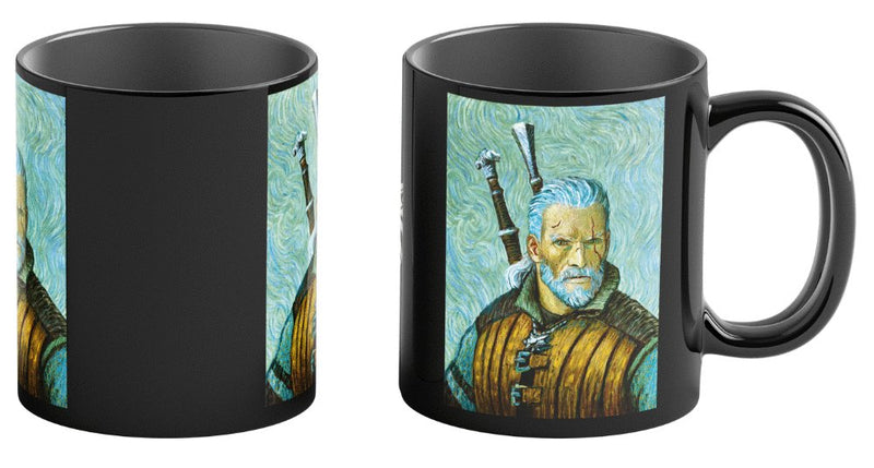 Mug Termoactiva Good Loot Game Art Crónicas The Witcher Geralt & Vincent Van Gogh