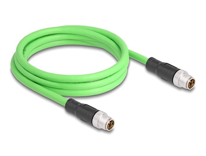 Delock 80437 Cable M12 Codificado X 8 Pin Male a Male Pur (tpu) 2M