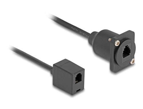 Delock D Type RJ10 Cable Connector Female a Female Black 30CM — image 1