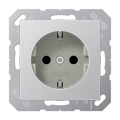 Jung A1520AL Schuko Socket Power Alu