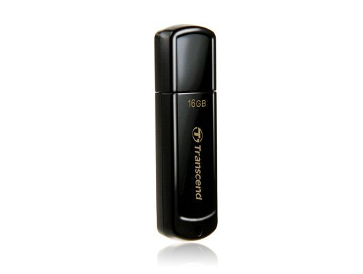 Transcend USB Flash Drive 16GB USB 2.0 Black JF350