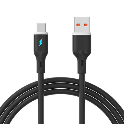 Akyga USB Cable AK-USB-62 USB a M USB Type-c M Ver. 2.0 18W 1M Black Silicone — image 1