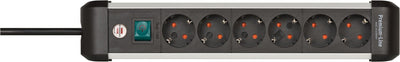 Brennenstuhl Power Strip Premium-alu-line 6 Contactos Black/Silver 3 Metres With Switch Security — image 1