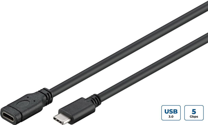 Microconnect USB3.1CC1EX USB Cable USB 3.2 Gen 1 (3.1 Gen 1) 1M USB C Black