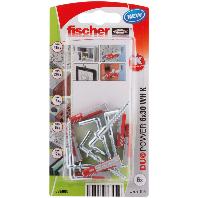 Fischer Blister 6 Tacos + Alcayatas Duopower Ø6X30MM 535000