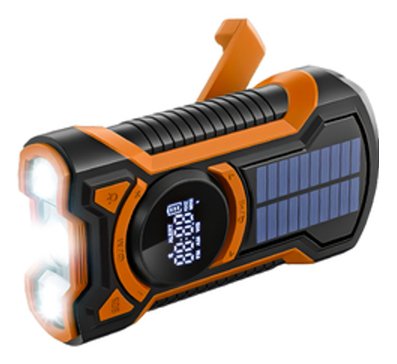 Hama Just In Case Radio Solar 4 1 - Powerbank 5.000MAH - Linterna - Alarm Sos - Charging Solar, USB And Manive — image 1