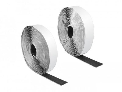 Delock Tape Velcro Adhesiva L 10 Mx An 25MM Black — image 1