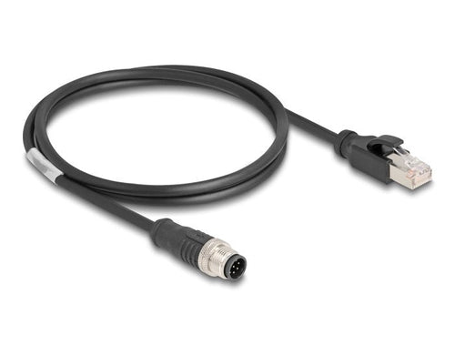 Delock 80809 Cable M12 Codificado a 8 Pin Male a RJ45 Male Pvc 1M — image 1
