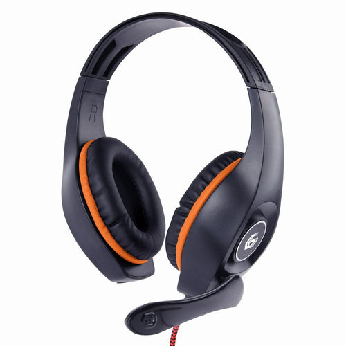 Gembird Headphones Gaming Control Volumen - Microphone Naranja-negro GHS-05- Or — image 1