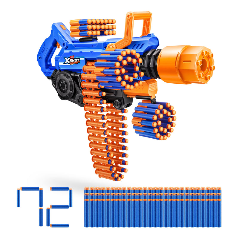 Zuru Xshot Insanity - Blaster Smoke N Barrel, Lanzador Dardos Incl. 72 Dardos 36823