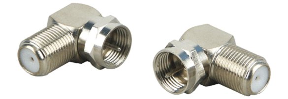 Schwaiger F-winkeladapter F-conector Macho-f-conector Female Silver