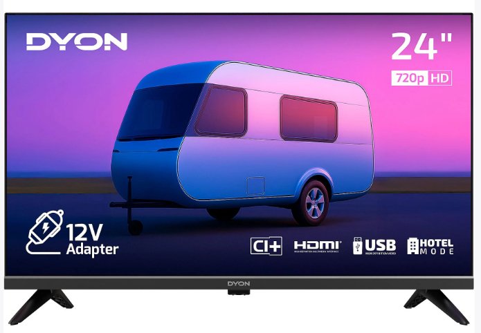 Dyon TV Enter 24 Pro-x-v - TV LED 24 With Connector 12V Camping And Caravana, Sintonizador Triple HD (DVB-S2/T